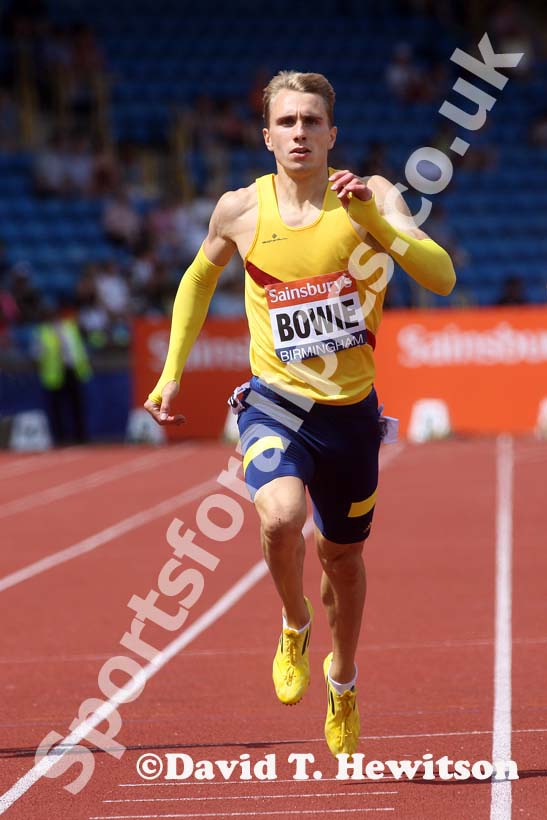 James Bowie 400 metres at the Sainsbury's British Championships, Birmingham.